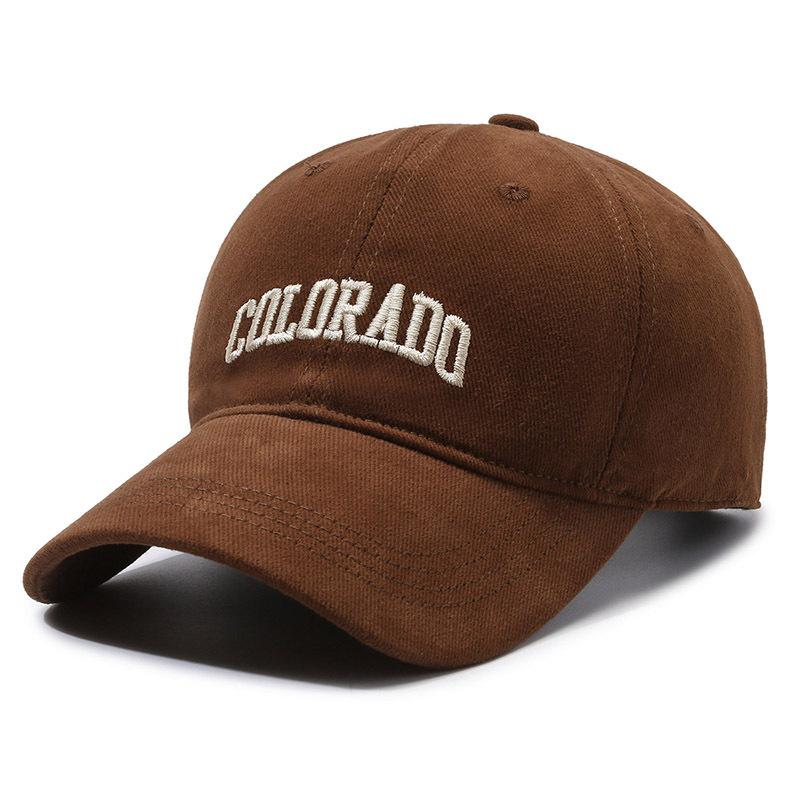 Snowflake velvet COLORADO baseball cap for women, small face, wide brim cap, summer visor for men