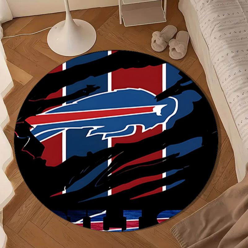 Bills Logo Round mat, Anti-slip Circle Carpet Chair rug For livingroom,Bedroom, doormat home decor Gift Christmas Gifts