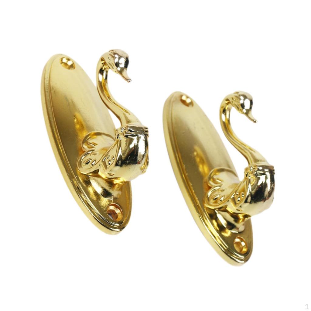 2 Pieces Curtain Holdback Hooks Drapery Hold Back Hook Drape Hanging Holder for Bedroom