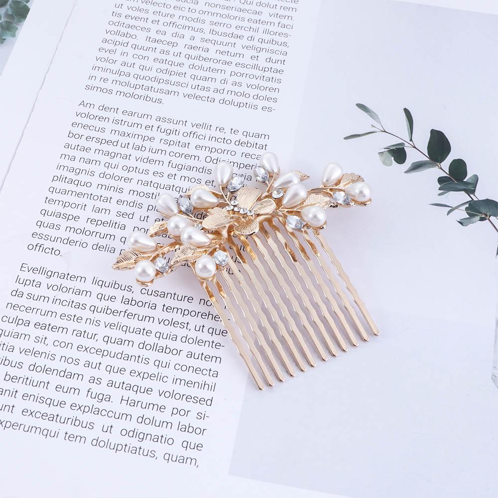 Hairpin Women Korean Style Headwear Five-tooth Hair Comb Rhinestone Hair Stick Hair Accessories