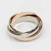 CARTIER Trinity Ring 0.1" band K18 Gold (YGxPGxWG) #4.3(US Size) 6.66g Women Used
