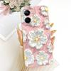 For Realme V30 V30t RMX3618 RMX3619 Cute Cat Flower Cartoon Phone Case For RealmeV30 V30T 5G Soft Silicone Cover Bumpers