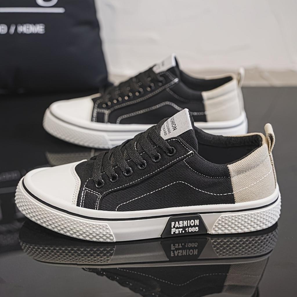 Men's Breathable Fabric Casual Canvas Shoes,Low Top Lace Up Outdoor Sneakers,Fashion Slip On Shoes.