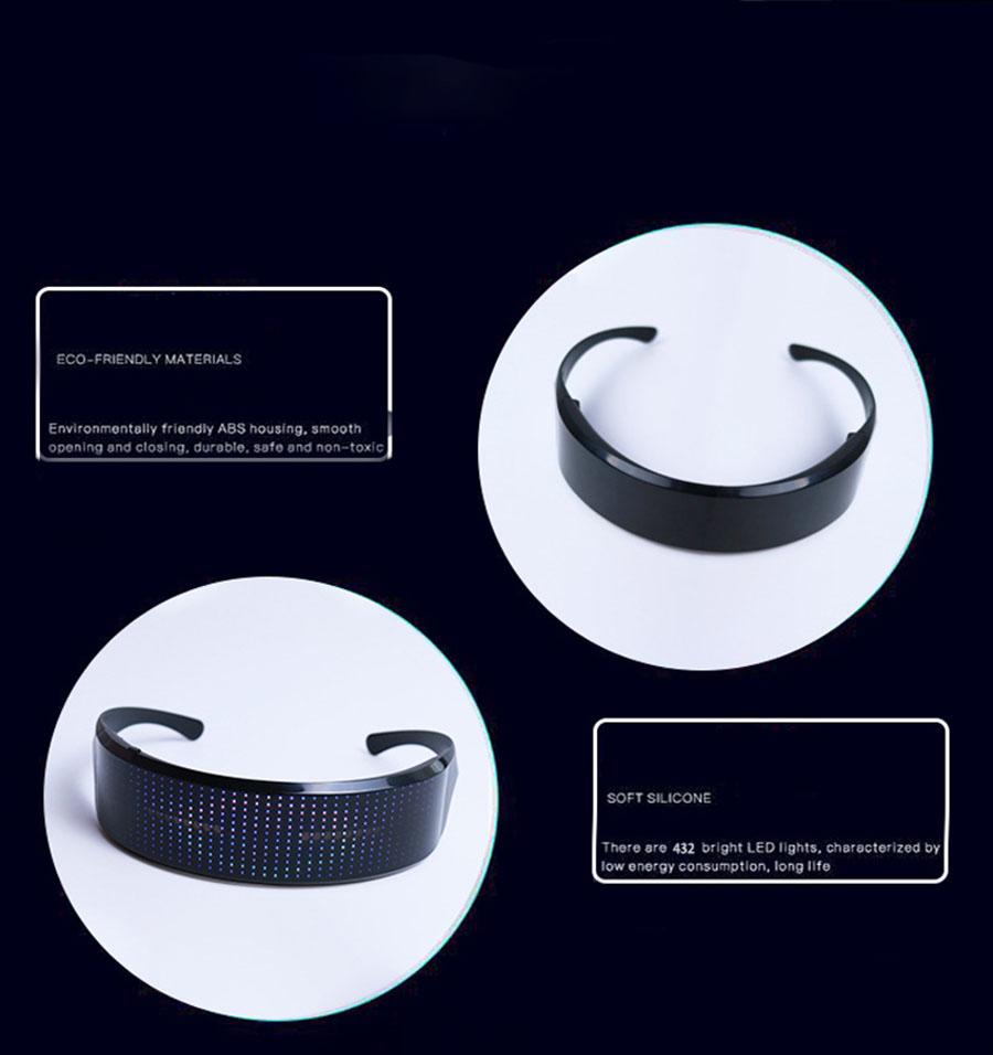 Электронные очки с Bluetooth-LED подсветкой, DIY, с USB зарядкой