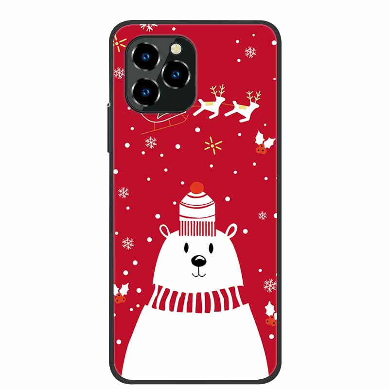 Phone Case For Oukitel C21 Pro Christmas Silicone TPU Soft Cover For Oukitel C21 Pro Coque Protector Bumper OukitelC21 Elk Funda