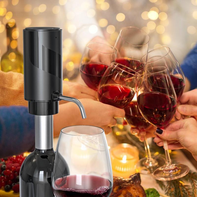 Instant Wine Aerator Rechargeable Electric Wine Aerator Dispenser Durable Decanter Usb Rechargeable Wine Pourer for Home Party