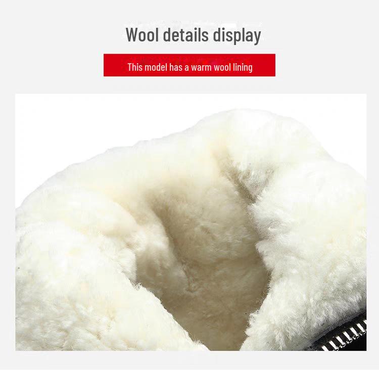 Мужские зимние высокие ботинки Martin - мягкая воловья кожа, удобные, модная молния, подкладка из шерстяного бархата