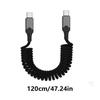 Быстрый пружинный кабель USB5 Type C, 240 Вт, скорость передачи 80 Гбит/с, вывод видео 16K для всех устройств Type C