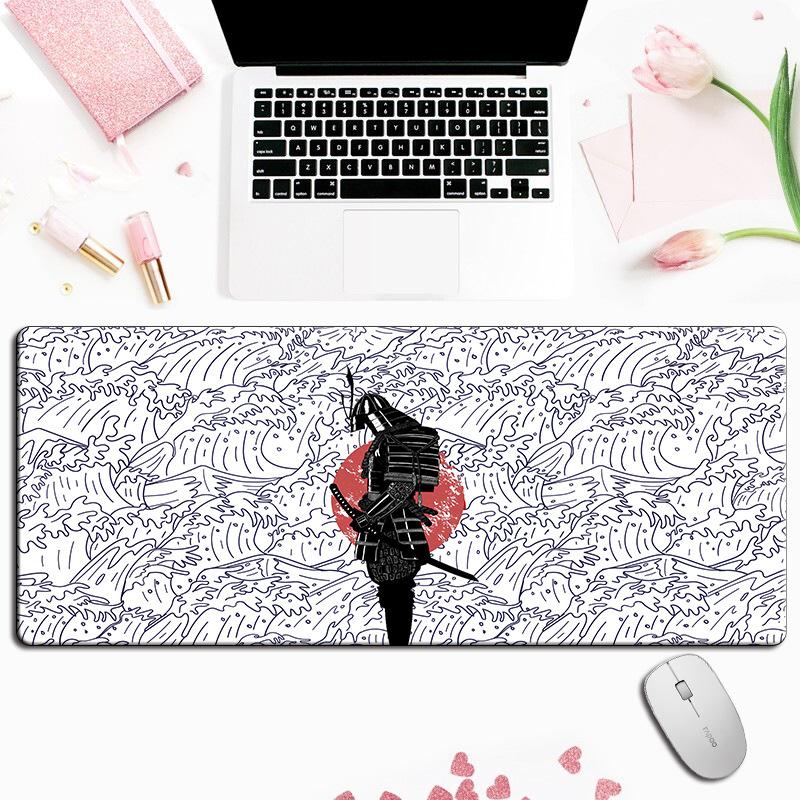 Японский Самурай Коврик для Мыши Игровой XXL Новый Компьютерный Домашние Аксессуары Настольный Коврик Противоскользящий Офисный Натуральный Каучук Ковер Игровой Настольный Коврик