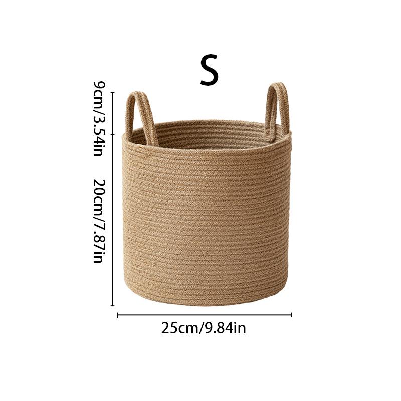Тканая корзина для цветов ручной работы, декоративная корзина для хранения белья, соломенная плетеная корзина из ротанга и водорослей, садовая корзина для хранения цветочного горшка