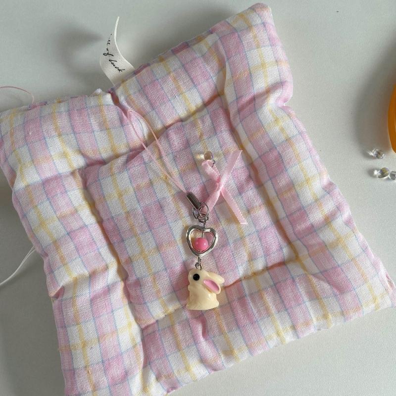 Кролик Лента Шарм для телефона Брелок Элегантный Бантик Подвеска-цветок Брелок для ключей Романтичный Брелок Подарок для Женщины Девушки Подростка