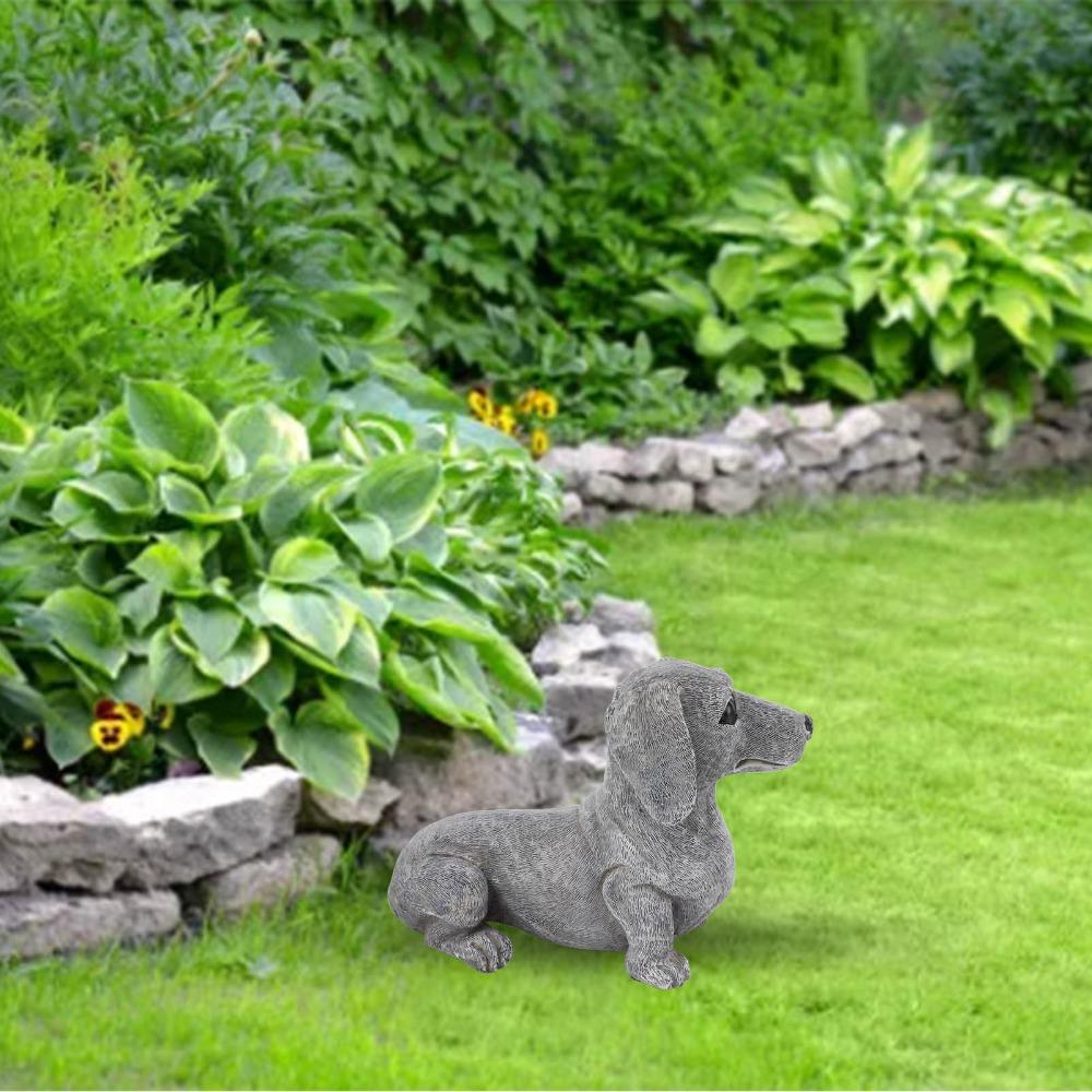 Synthetic Resin Dog Shaped Desktop Ornament Outdoor Yard Animal Statue Courtyard Holiday Layout