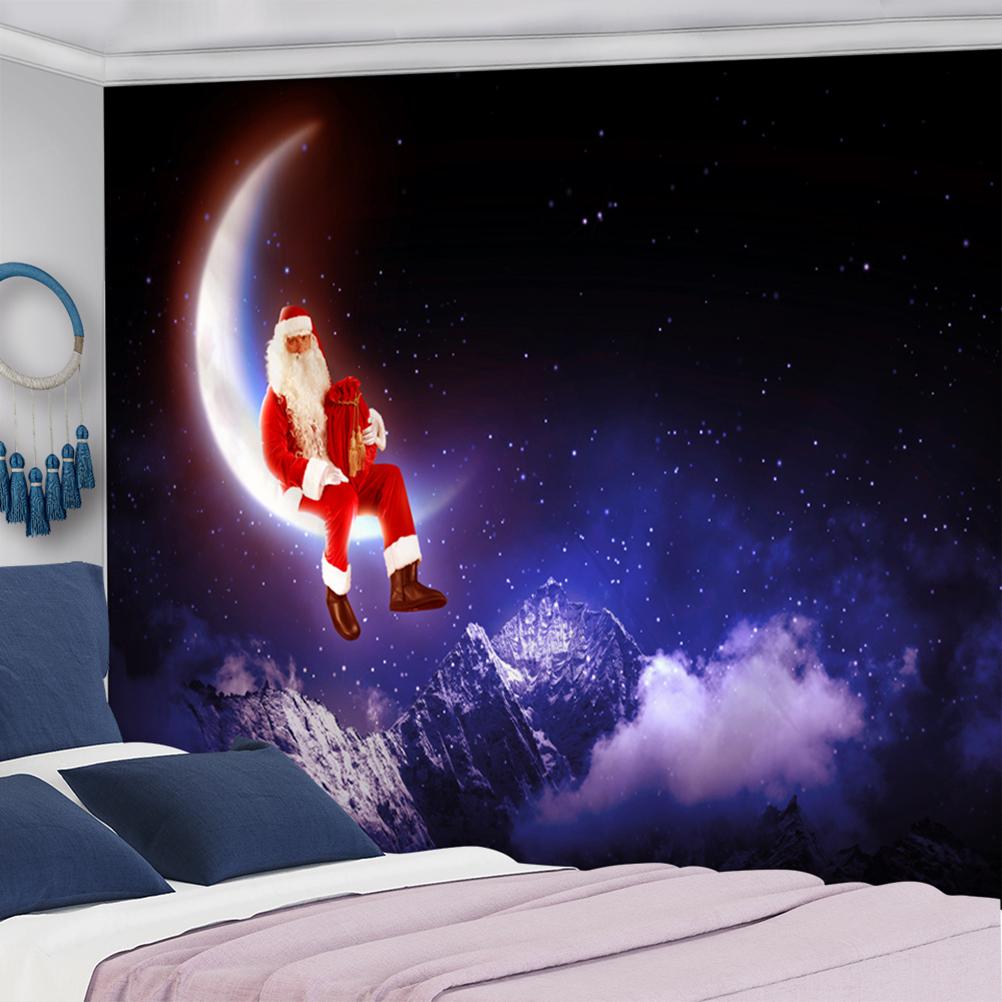 Украшение дома Рождественская серия Happy Christmas Печать Poly Poly Petrapeteta Настенный пейзажный фон Ткань Tapiz