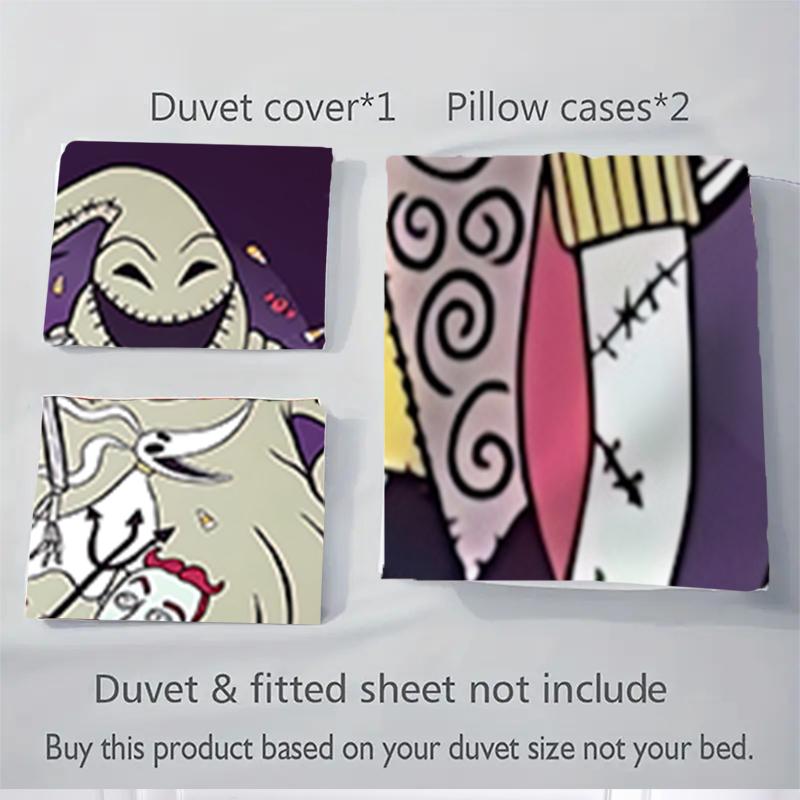 3Pcs Nightmare Before Christmas Characters Bedding Sets For All Sizes New 3D Printed Bed Cover Comforter Duvet Cover Pillowcase Bedroom Decoration