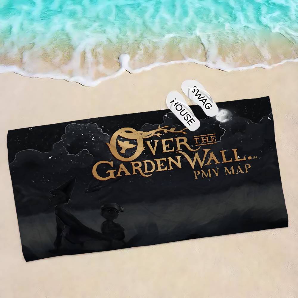 Cartoon O-Over the G-Garden W-Wall Microfiber Blanket Quick Drying Beach Oversized Printing Super Absorbent Pool Towel Blanket