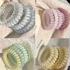 4 Pcs Women'S Spiral Hair Ties Telephone Wire Cord Hair Ring Elastic Head Bands Rubber Band Scrunchies Headwear Hair Accessories