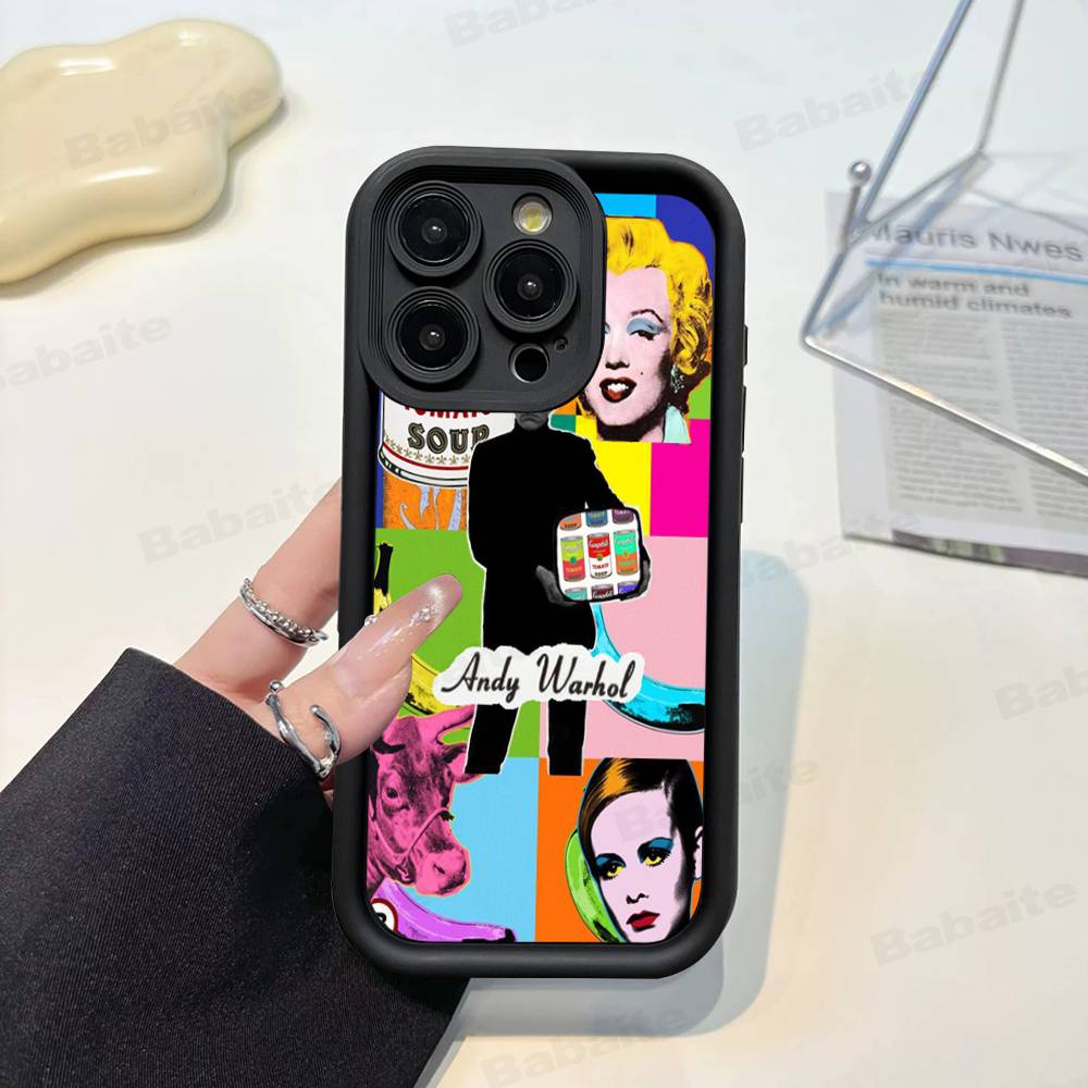 Чехол для телефона с рисунком Энди Уорхола для IPhone 17 16 15 14 13 12 11 Pro Max Mini Plus Мягкая задняя крышка из ТПУ