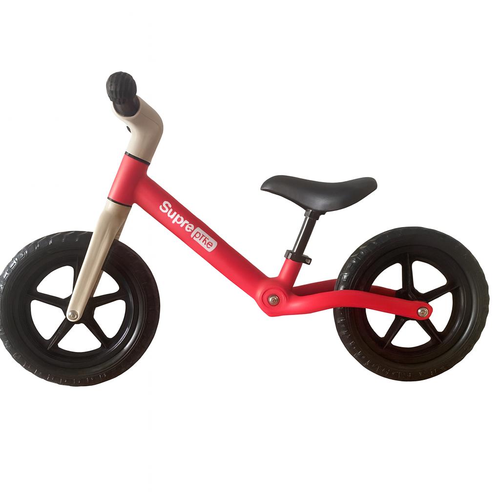 Two-wheeled balance bike for children, light, red, as a gift