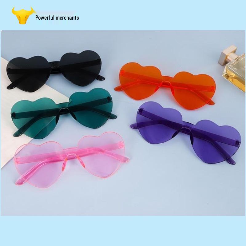 Модные солнцезащитные очки в форме сердца в европейско-американском стиле для женщин - Маскарадная вечеринка и забавные очки