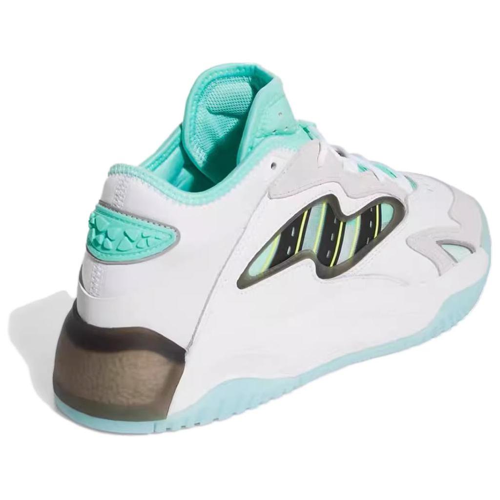 Adidas Originals Streetball Slip Resistant Abrasion Resistant Low top Basketball Shoes Unisex White Green GX0788