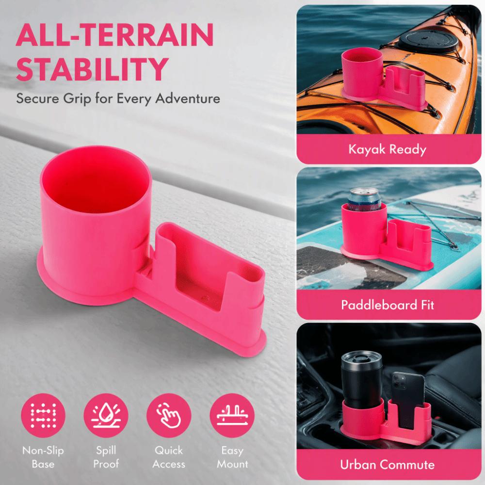2 in 1 Paddle Board Cup Holder Plastic Stand Up Paddleboard Cup Holder Outdoor Water Sports