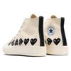 Comme Des Garçons PLAY X Converse Chuck 70 High Multi Heart - Milk Black Unisex Sneakers Cream Egret A08148C