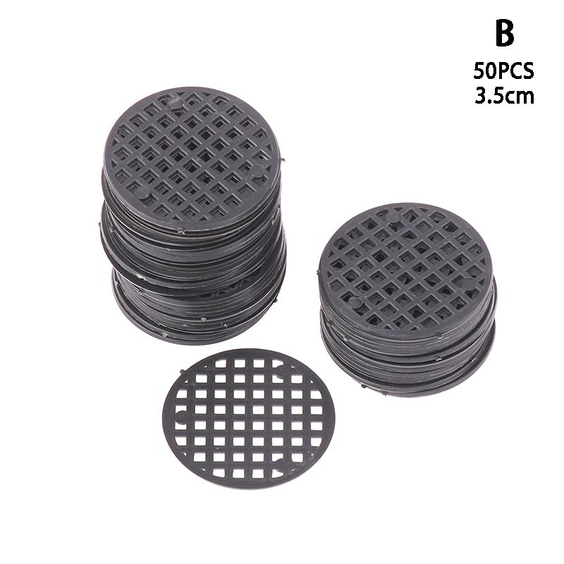 50 шт., нижний сетчатый коврик, многофункциональный цветочный горшок, сетчатая подкладка, отверстие для дна тазика для бонсай, воздухопроницаемая прокладка, садовые принадлежности