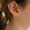 Серьги-кольца 14 карат Daily с одним щелчком, 4 размера (14-каратное золото) ER01
