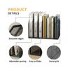 Metal 7-Section File Folder Organizer for Desk Vertical Office File Holder Duty Mesh Document Sorter for Books, Binder