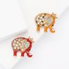 Cartoon Alloy Enamel Elephant Brooch Simple Fashion Men'S And Women'S Suit Coat Corsage Jewelry Pin