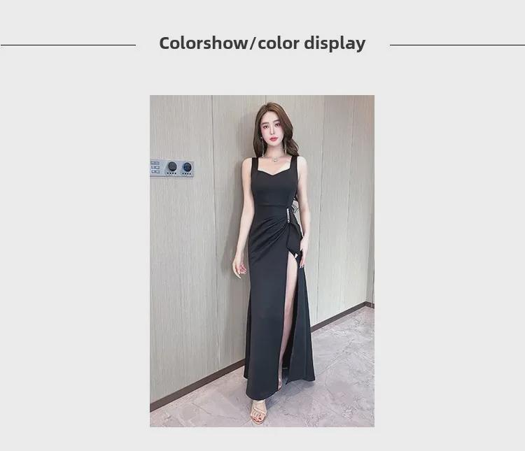 Элегантное вечернее платье с разрезом и юбкой-лодочкой «рыбий хвост» 2025 года — сексуальное банкетное и свадебное платье высокого класса с подтяжками до пола