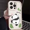 Милый силиконовый чехол с принтом панды для iPhone 16 Pro Max 15 14 13 12 11 Pro Max, противоударный, мягкий TPU чехол для телефона, чехол-фунда