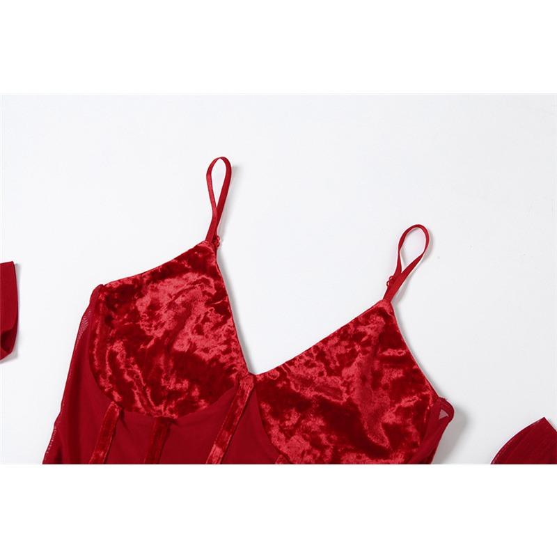 Осенне-зимнее женское однотонное облегающее платье с высокой талией и V-образным вырезом на бретелях-халтерах