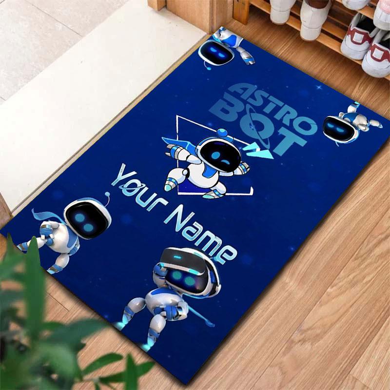 Ковер ASTRO BOT с индивидуальным именем для гостиной, спальни, дома, украшение дивана, детский игровой нескользящий коврик
