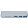 Docking Station 7 In 2 Silver Mini USB 3.1 Multiport Docking Station Hub for Macbook