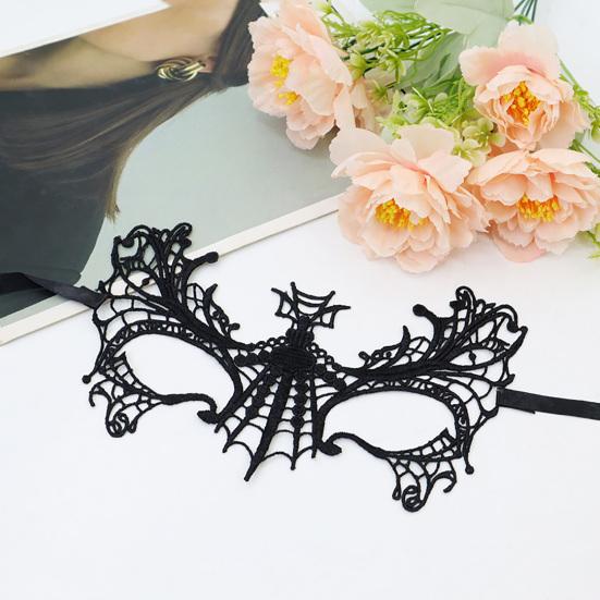 Костюм Паутины для Женщин Черное Кружевное Оголовье Чокер Перчатки