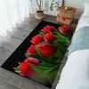 Tulip Carpet Spring Botanical Flower Area Rug for Living Room Children's Bedroom Natural Garden Floral Floor Mat Kitchen Doormat
