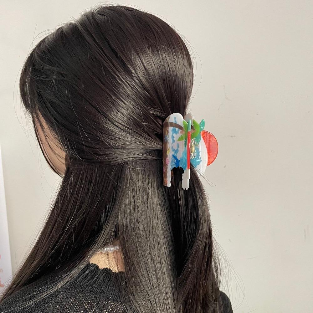 Summer Acetate Hair Clip Spring Special-shaped Grab Clip Cute Four Seasons Hair Claw  Girls