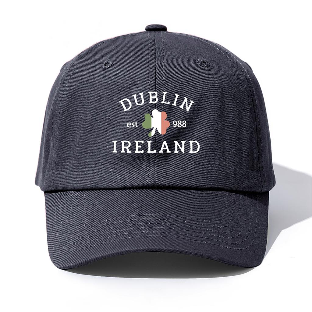 1 шт. Бейсболка с принтом DUBLIN для взрослых Минималистичный Ретро Стиль Повседневная Мягкая Регулируемая Кепка Папы Идеально Подходит в Качестве Подарка