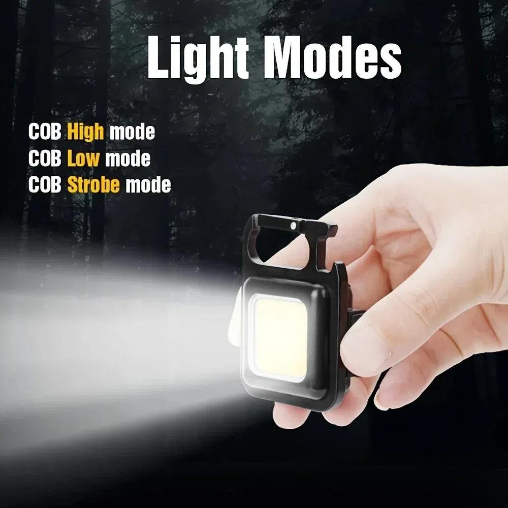 USB Charging Flashlight Super Bright Emergency Light High Quality Keychain Work Light  Outdoor