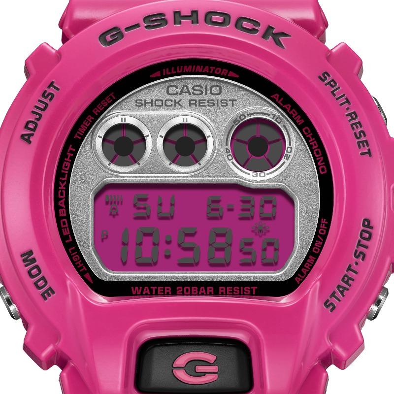 Casio Мужские часы G-SHOCK, смола, водостойкость 200 м, цифровые, ударопрочные, кварцевые, DW-6900RCS-4