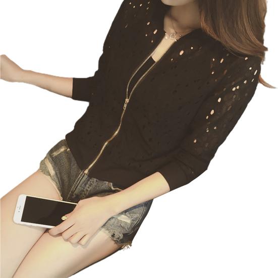 Осенне-весеннее женское пальто с ажурным кружевным воротником-стойкой на молнии, сплошной цвет, эластичные манжеты и подол, повседневная одежда, куртка для свиданий