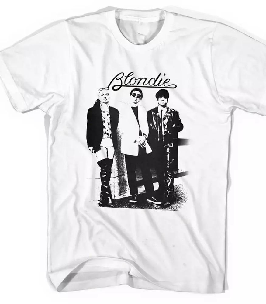 НОВЫЙ T-shirt с АРТ-ДИЗАЙНОМ группы Blondie Унисекс T-shirt Размеры S-45XL 3F244 Унисекс T-shirt