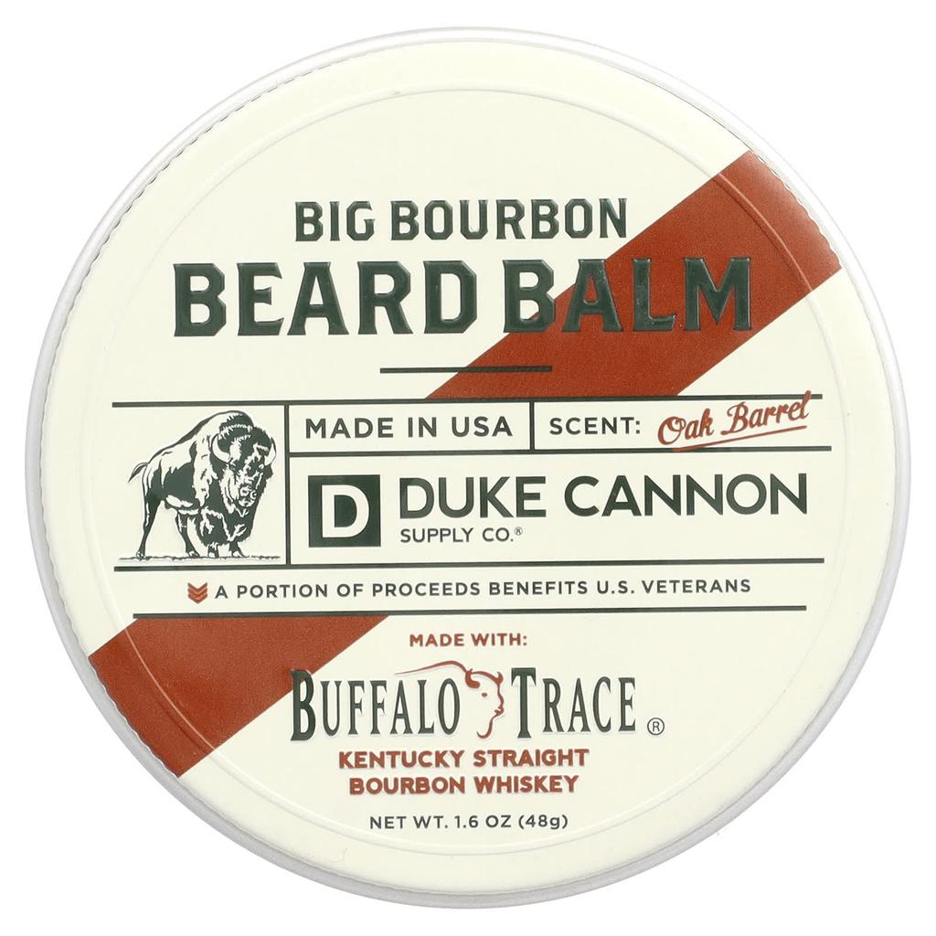 Duke Cannon Supply Co. Big Bourbon Beard Balm, Oak Barrel, 48G(1.6Oz)