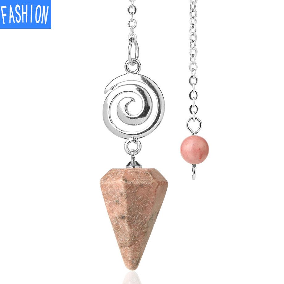 Crystal Pendulum for Exploration Shuttle Spirit Cone Pendulum Spiral Crystal Stone Quartz Pendant Healing Pendulum