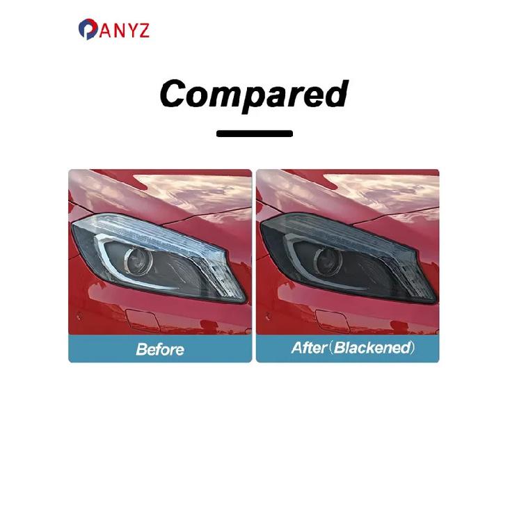 2 Pcs Car Headlight Protective Film Transparent Smoked Black TPU Sticker For BMW M3 E90 E92 E93 2007-2013 GTS CRT Accessories