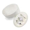 Oval Shape Velvet Ring Box 2 Slots/3 Slots Jewelry Organizer Box Earring Box  Jewelry Storage