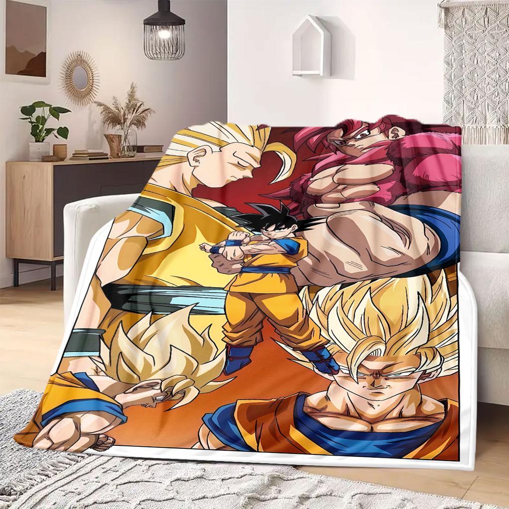 DragonBall anime Flannel Blanket Warm,Comfortable,Suitable for Bedrooms,Sofas,Beds,Chairs,Picnics,Travel