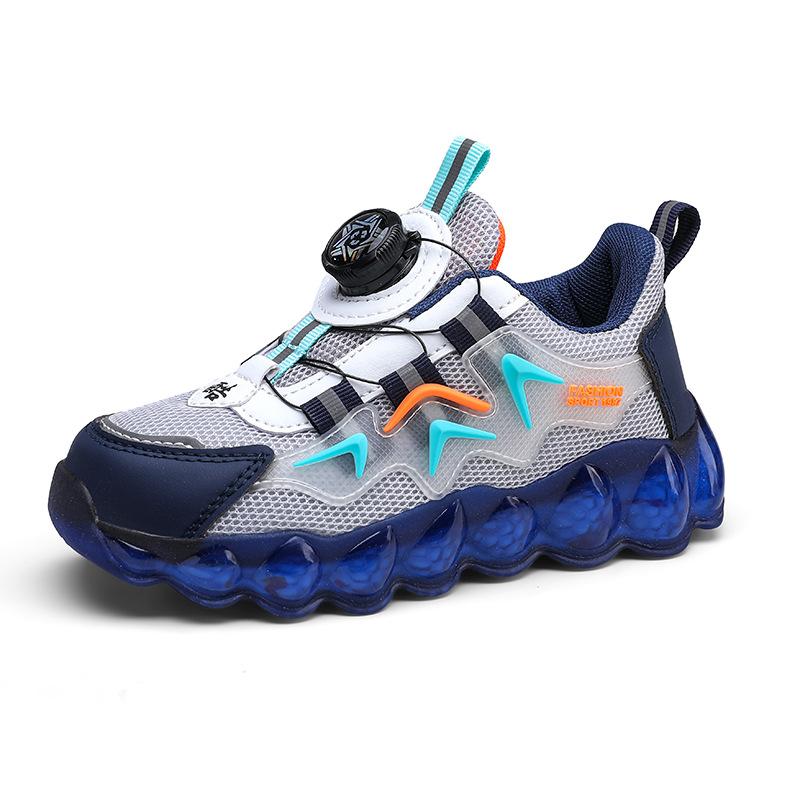 Детская спортивная обувь для детей среднего и старшего возраста, легкие кроссовки для бега, новая осенняя коллекция 2025 года, мальчиковые сетчатые туфли, весенняя дышащая сетка