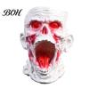 Cool Makeup Brush Cup Gothic Skull Pen Holder, Realistic Zombie Head Organizer, Large Capacity Desktop Functional Stand Storage Container, Resin Desk
